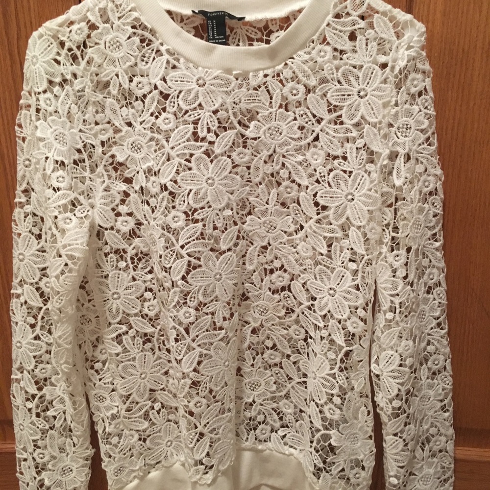 F21 Floral Lace Long Sleeve